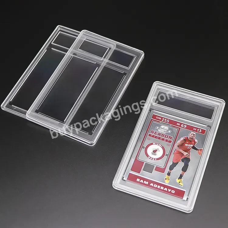 35pt 55pt 100pt 360pt Slab Guard Snap Sports Card Case With One-touch Plastic Display Racks Graded Card Slab Trading Card Case