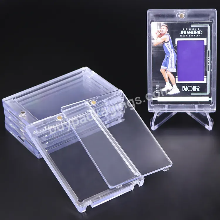 35pt 55pt One Touch Magnetic Card Holder For Psa Mtg Bgs Hockey Graded Vintage Card Collectors Display Plastic Card Holder