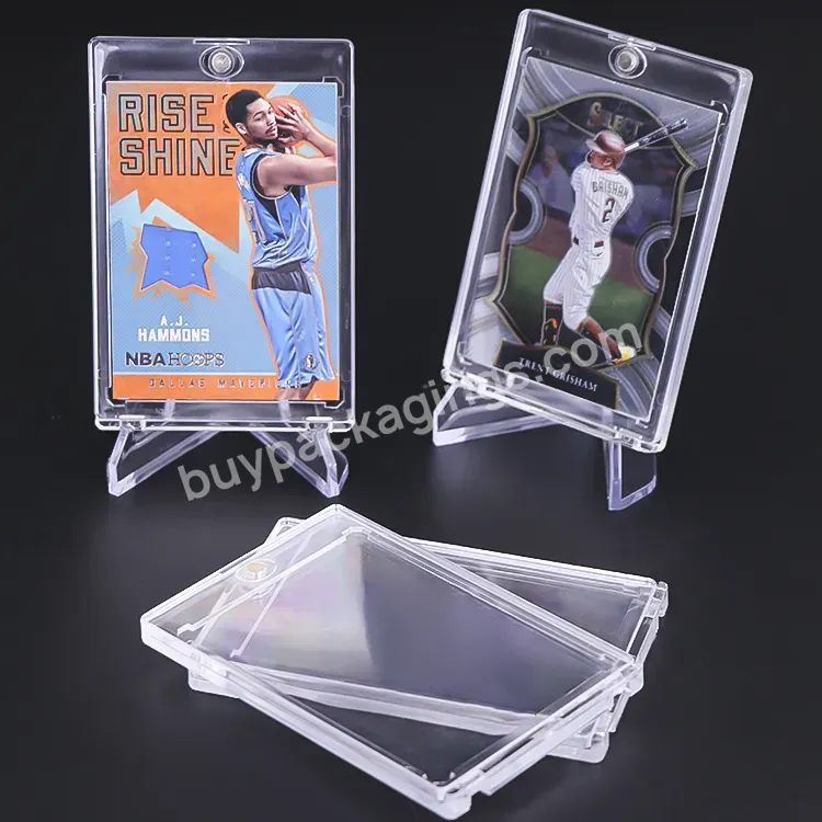 35pt 55pt Sports Card Display Case Vintage Singles For Pokemon Card Cases Dragon Ball Yugioh Digimon Collector Card Holder