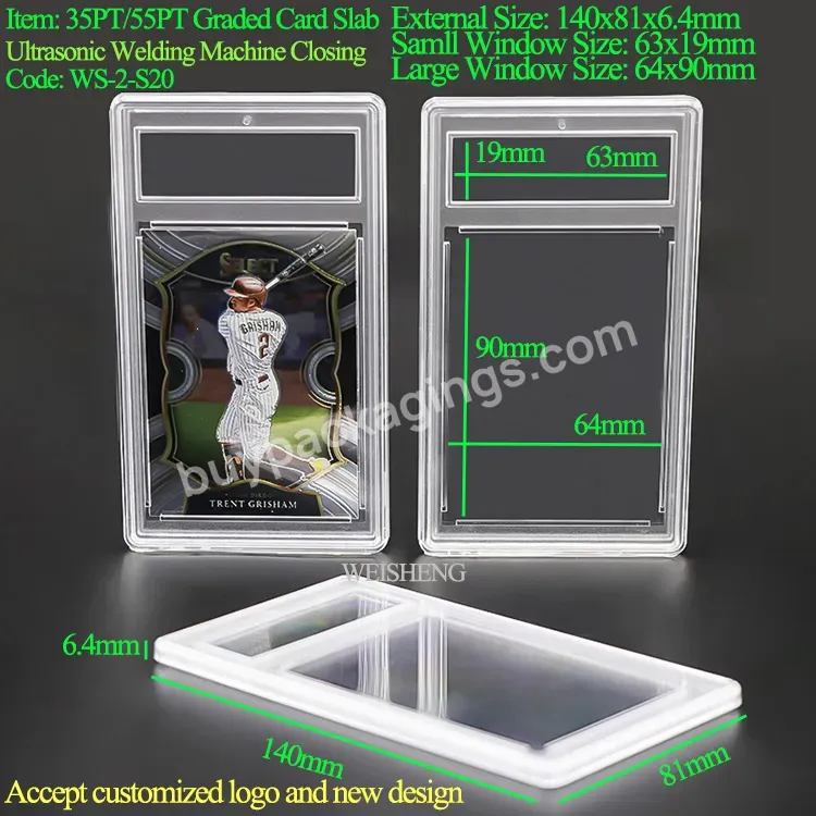 35pt 55pt Sports Card Slabs For Tcg 35pt Football Rookie Singles Graded Trading Card Yu-gi-oh Card Slab Case For Psa Case Holder