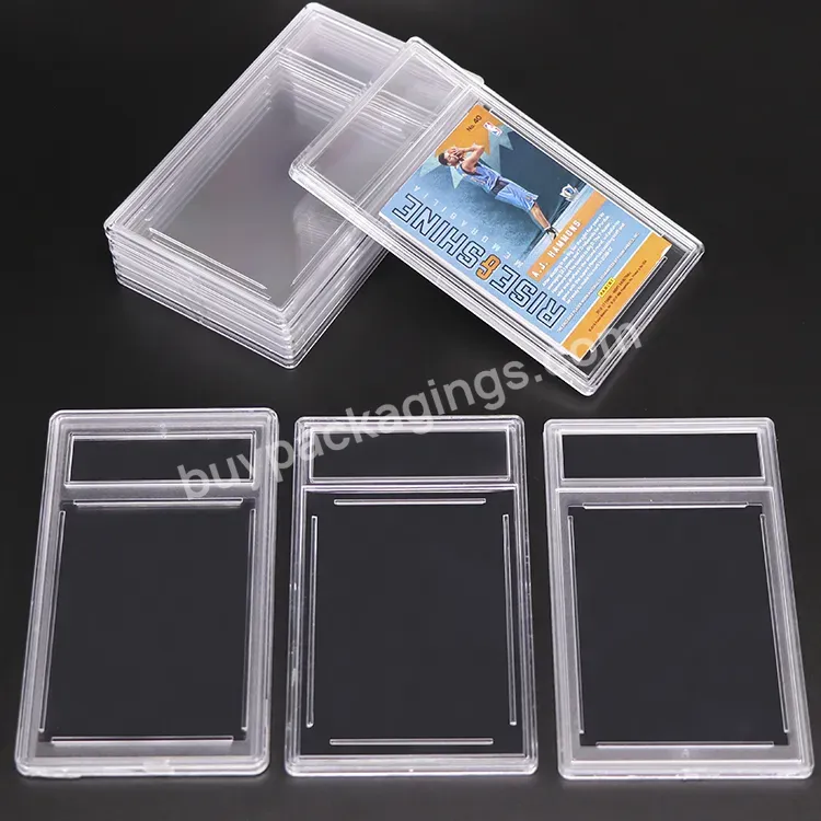 35pt 79pt 100pt 360pt No Ultrasonic Type Thick Graded Card Slabs Portable Storage Card Plastic Empty Card Case For Psa