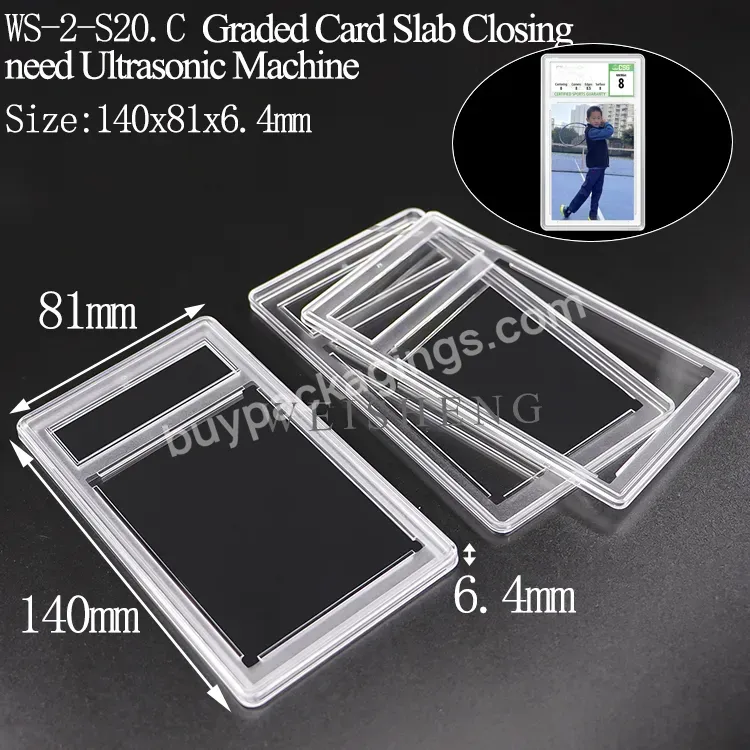 35pt 79pt 100pt 360pt No Ultrasonic Type Thick Graded Card Slabs Portable Storage Card Plastic Empty Card Case For Psa