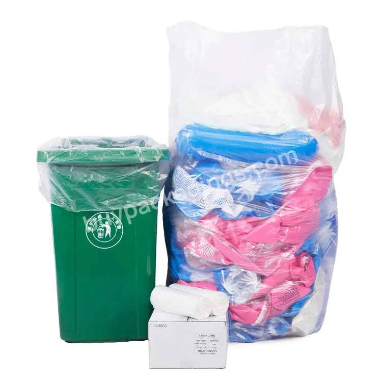 36*60inches Transparent Plastic Garbage Bag Wholesale 0.66mil Industrial Trash Bags Rolls