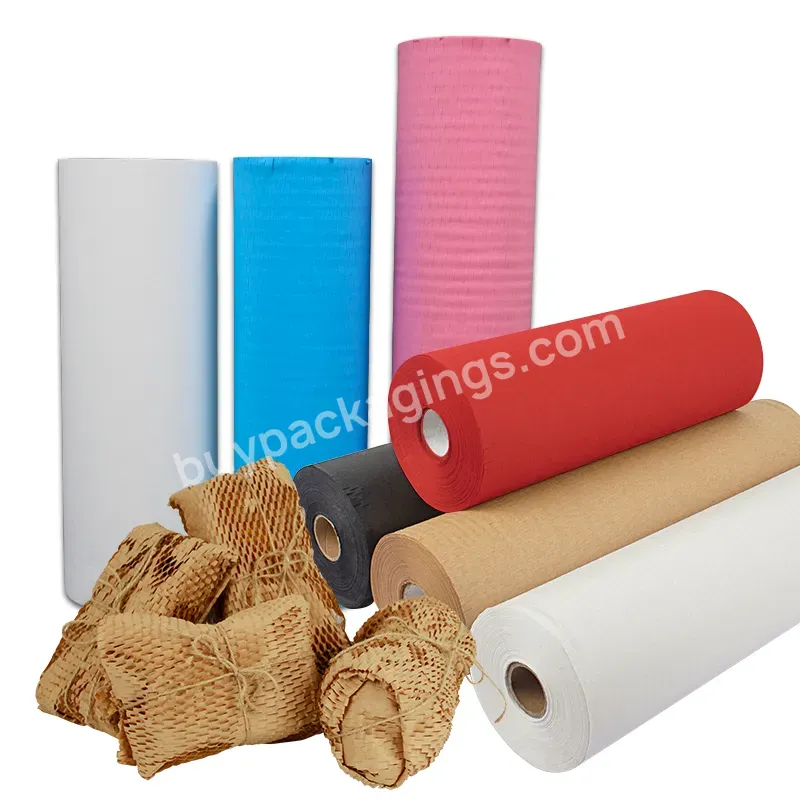 38*100m Cushioning Honeycomb Paper Roll Flower Shop Packaging Paper Honeycomb Paper Roll