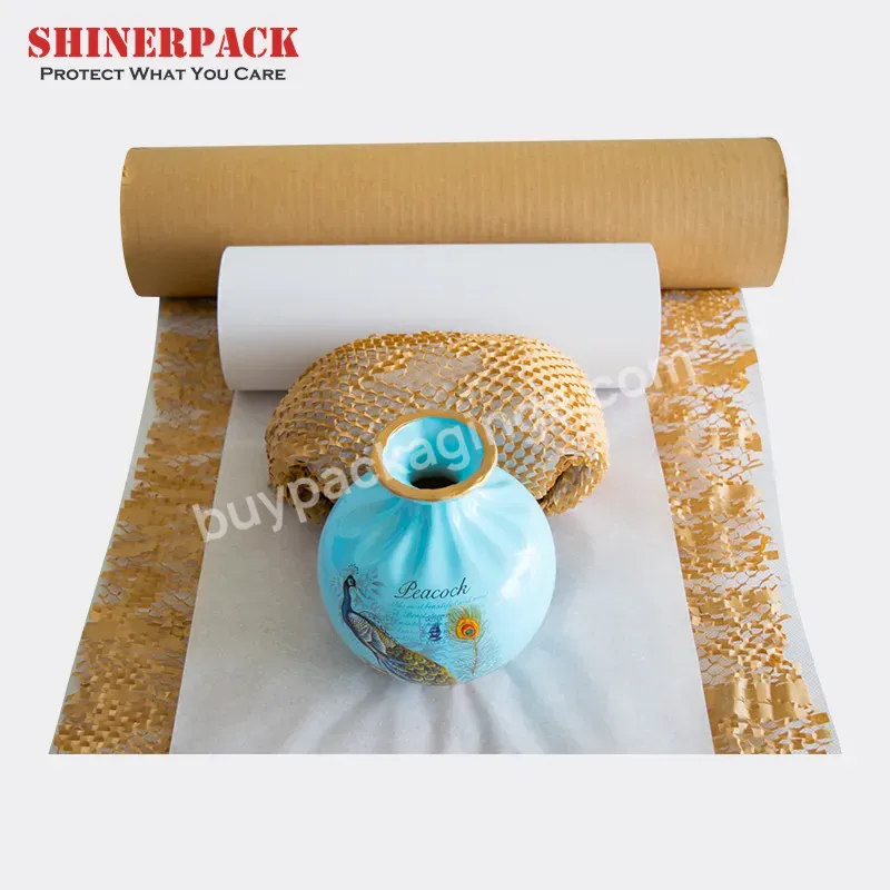 38*100m Cushioning Honeycomb Paper Roll Flower Shop Packaging Paper Honeycomb Paper Roll