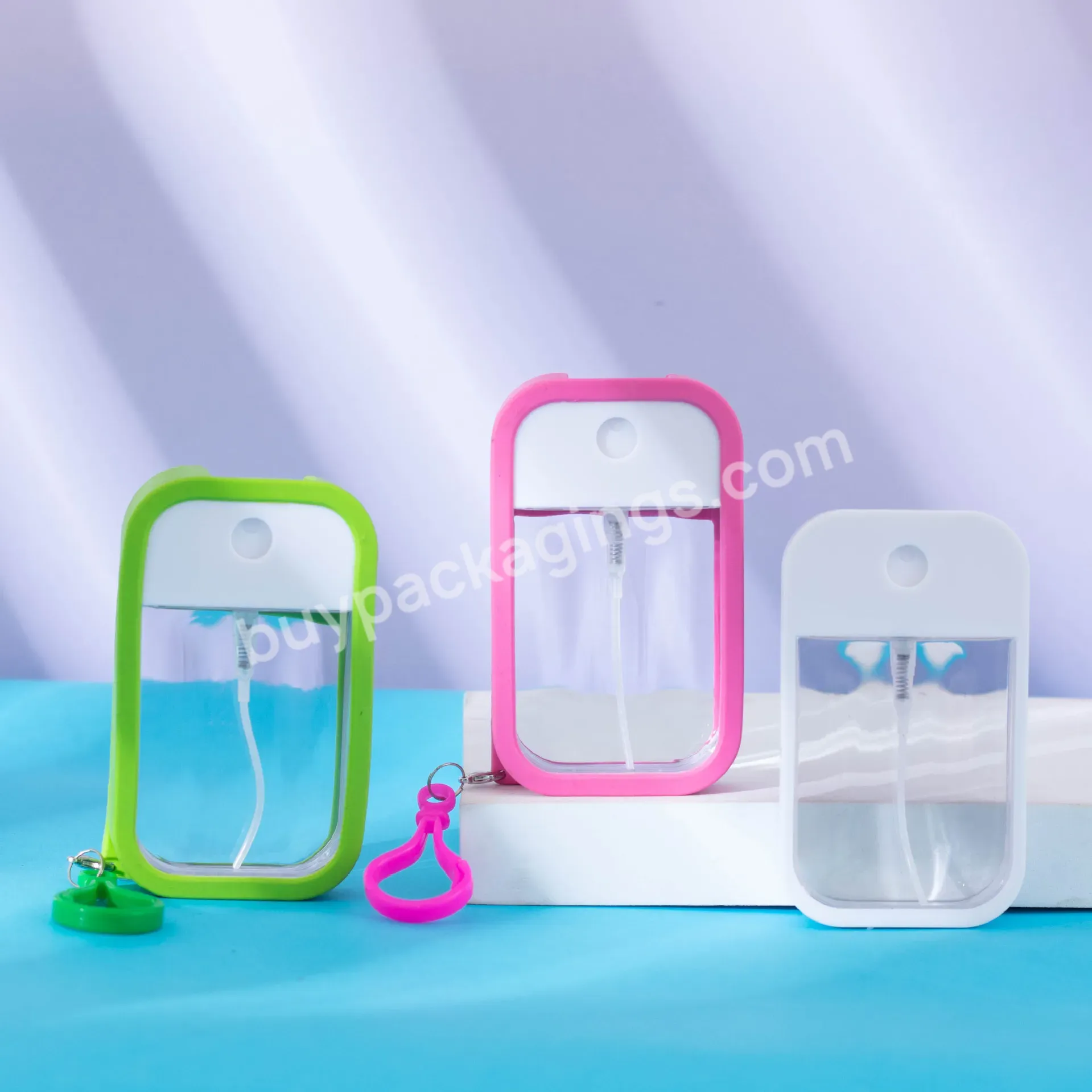 38/50ml Oem Odm Silicone Drop-proof Protective Case Mini Square Alcohol Perfume Travel Portable Spray Bottle