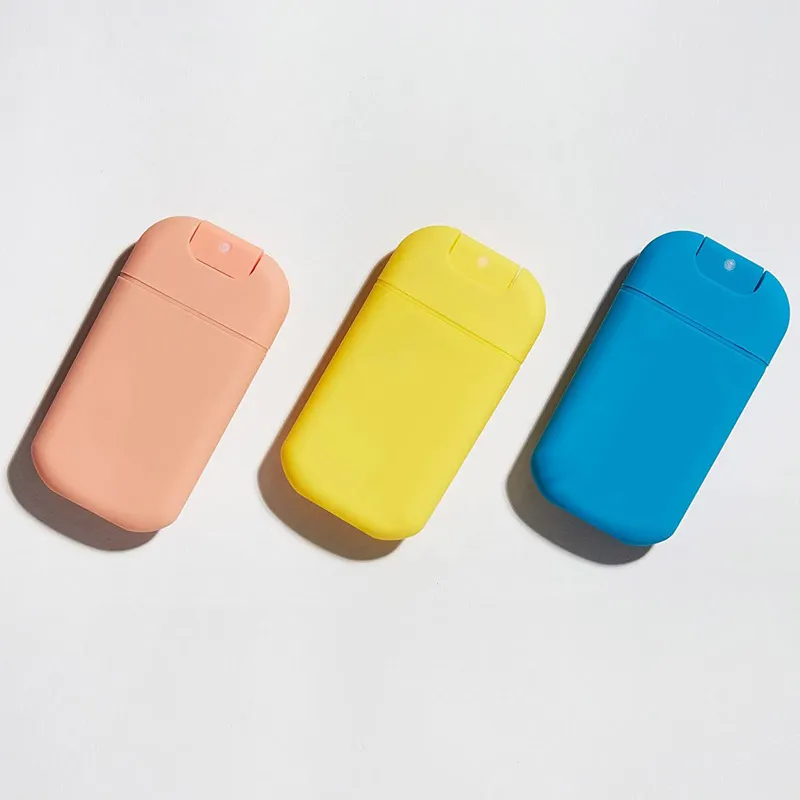 38ml 45ml Cellphone shaped plastic travel pocket size alcohol perfume hand sanitizer flat mist pink spray credit card bottle