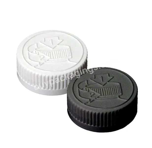 38mm 38/400 43mm 43/400 53mm 53/400 Pp White Black Child Safety Crc Screw Caps For Medicine Bottle