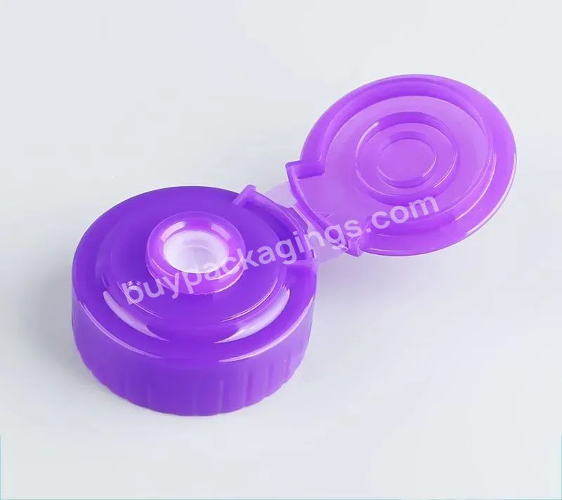 38mm Plastic White Spout Cap Flip Top Cap With Silicone Valve For Plastic Squeeze Bottle