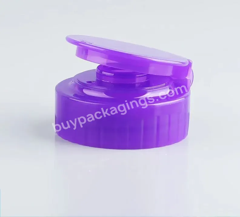 38mm Plastic White Spout Cap Flip Top Cap With Silicone Valve For Plastic Squeeze Bottle