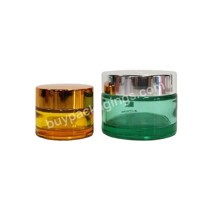 3g 20g 30g 50g 100g High Quality Eye Face Round Amber Supplier Glass Cream Jar For Cosmetic