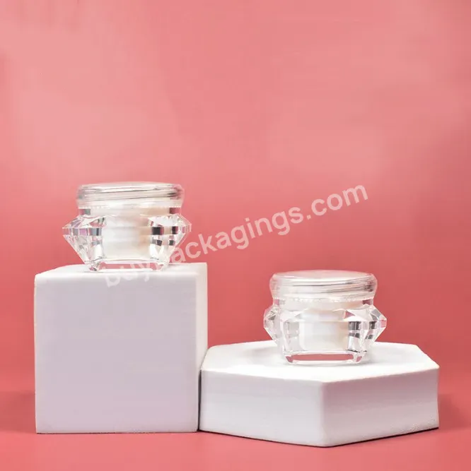 3g 5g 10g 15g 20g 30g Wholesale Custom Color Acrylic Square Diamond Shape Cream Jar With Acrylic Cap