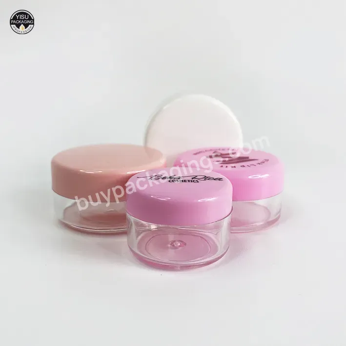 3g 5g 10g 15g 20g Small Clear Plastic Cosmetic Cream Jar With Screw Cap For Lotion