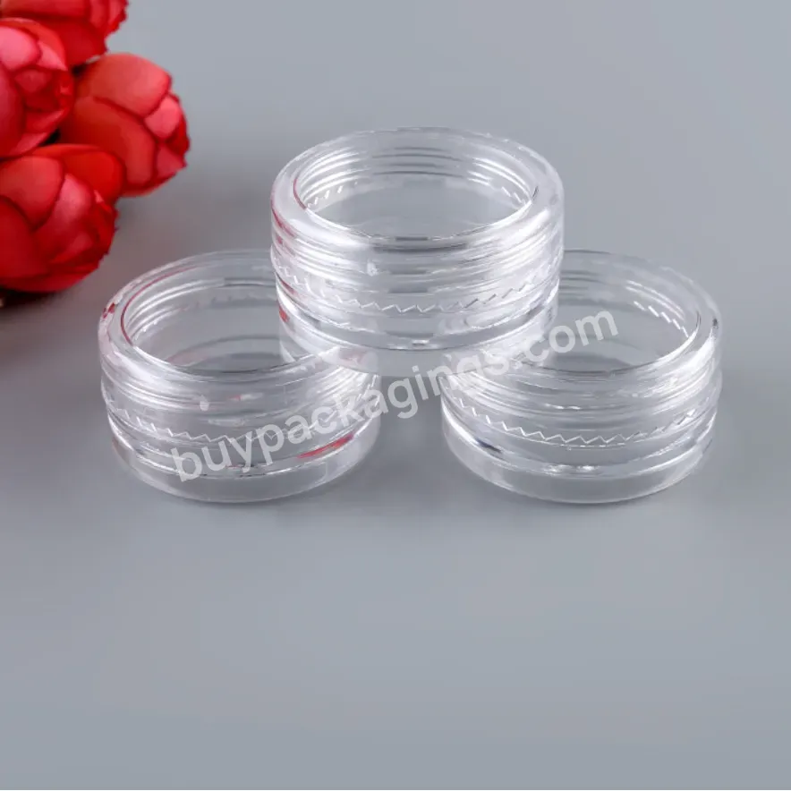 3g 5g 10g 15g 30g Small Clear Cream Jar,Plastic Pot Box Mini Transparent Cosmetic Sample Container With Lids In Stock