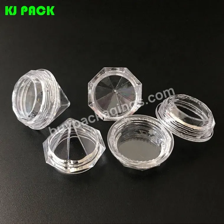 3g 5g 10g 15g 30g Small Clear Cream Jar,Plastic Pot Box Mini Transparent Cosmetic Sample Container With Lids In Stock