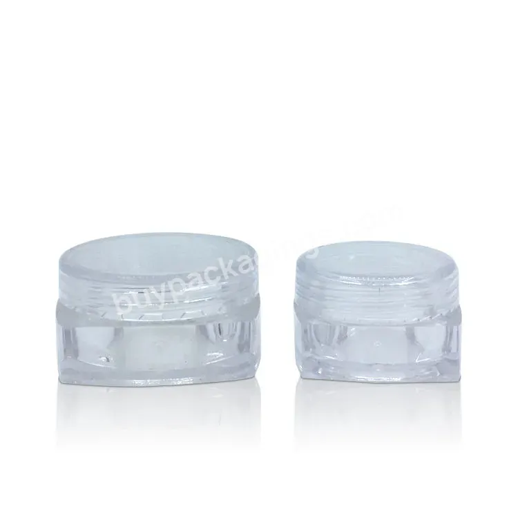 3g 5g 10g 15g 30g Small Cream Jar Plastic Pet Box Mini Transparent Cosmetic Container Cream Jar With Lids