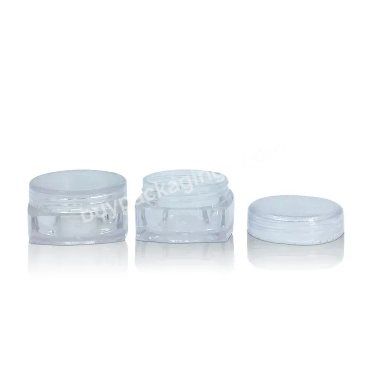 3g 5g 10g 15g 30g Small Cream Jar Plastic Pet Box Mini Transparent Cosmetic Container Cream Jar With Lids