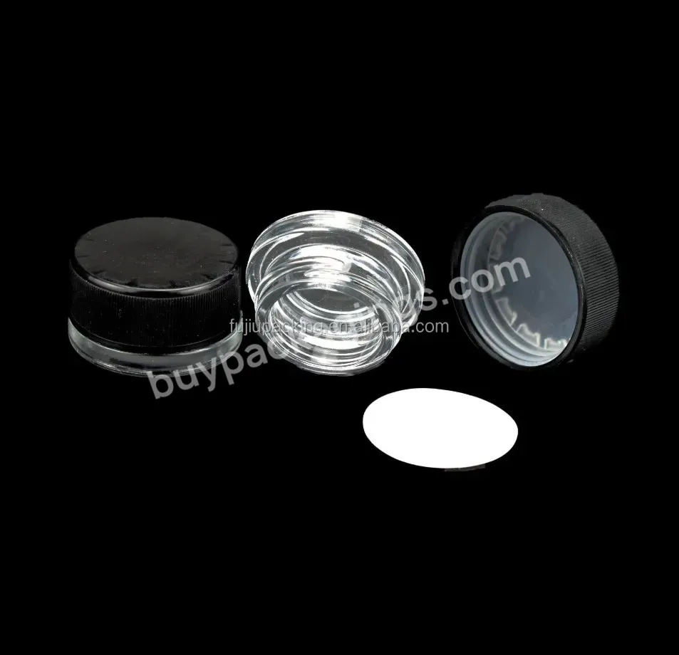 3g 5g 7g 9g Mini Size Transparent Glass Bottle Child Resistant Proof Cap Eye Face Cream Glass Lip Balm Jar With Applicator