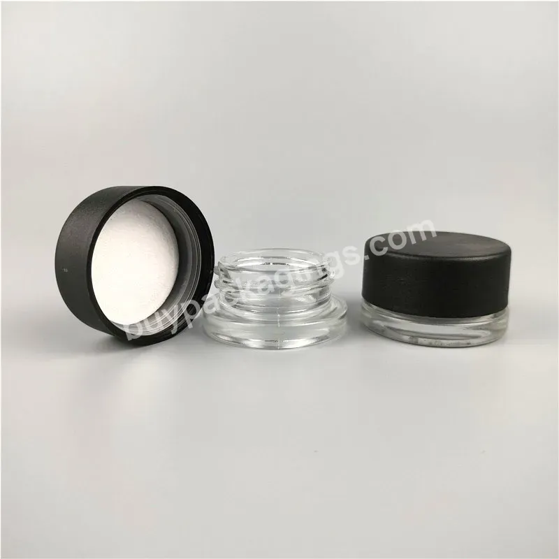 3g 5g 7g 9g Small Clear Glass Cream Jars Custom Logo Round Concentrate Containers Child Resistant Cap Crc Glass Jar