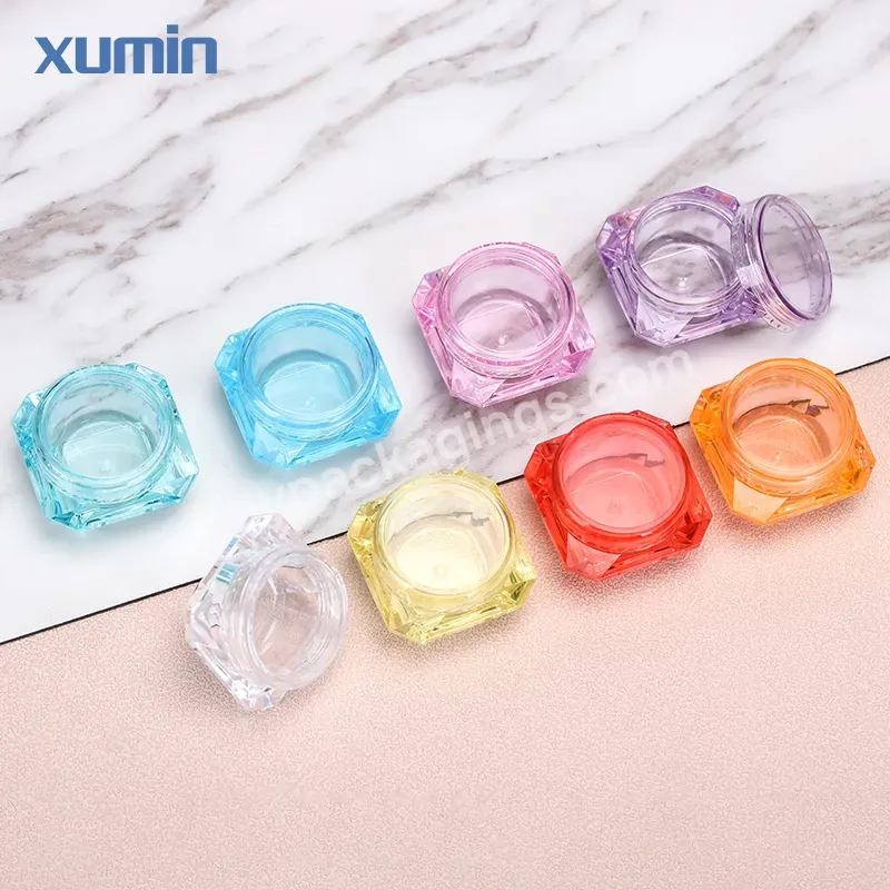 3g 5g Empty Plastic Jar 3ml 5ml Luxury Plastic Sample Jars For Cosmetics Eye Cream Jar