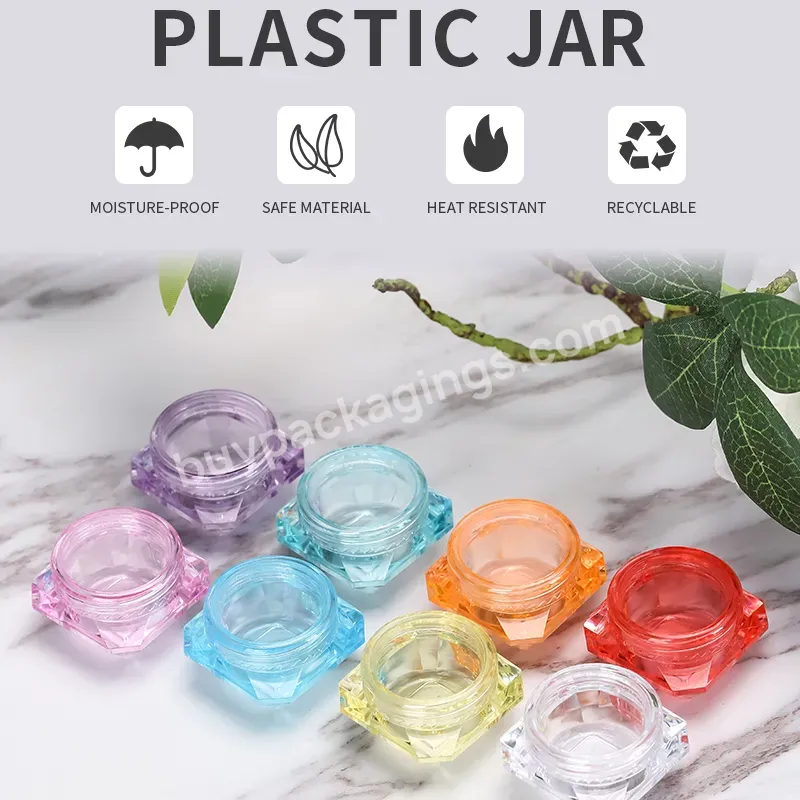 3g 5g Empty Plastic Jar 3ml 5ml Luxury Plastic Sample Jars For Cosmetics Eye Cream Jar