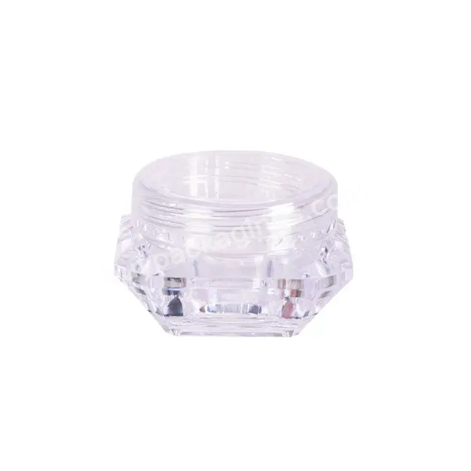 3g 5g Small Sample Wholesale Colored Square Diamond Shape Acrylic Cream Jar With Custom Color Round Cap