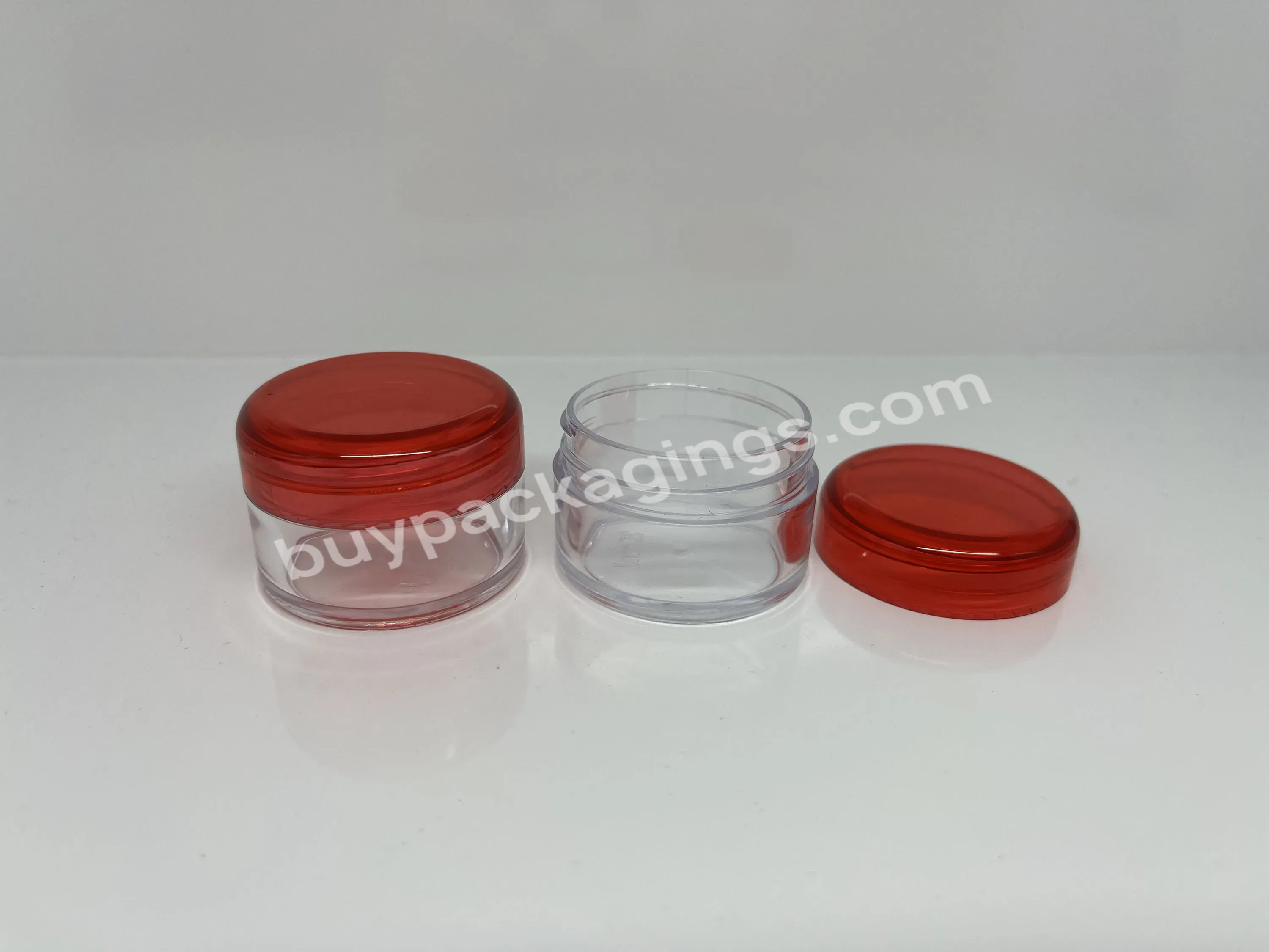 3g 5g Wholesale Plastic Round Jar Clear Eye Shadow Jar Cosmetic Cream Jar