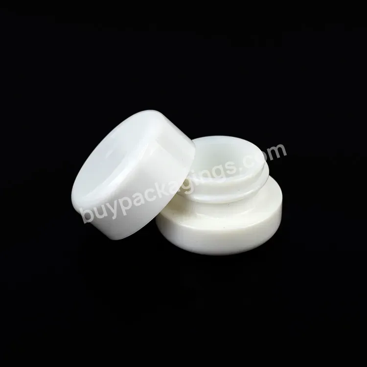 3ml 3g New Shape White Material Round Think Bottom Straight Inside Cr Glass Jar For Concentrates - Buy 3ml 3g White Material Round Think Bottom Straight Inside Cr Glass Jar For Concentrates,Small Clear Glass Cream Jars,Childproof Packaging Round 3ml