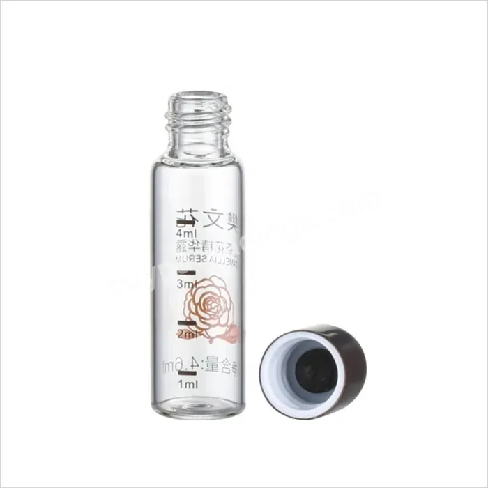 3ml 4ml 5ml 7ml 8ml 10ml Mini Glass Clear Bottle Screw Cap Top Round Bottles Serum Cosmetic Packaging