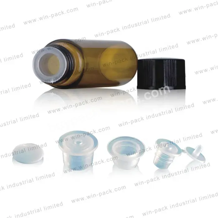 3ml 4ml 5ml Screw Glass Bottle Small Capacity Striped Black Plastic Screw Glass Bottle Can Be Filled With Essential Oils