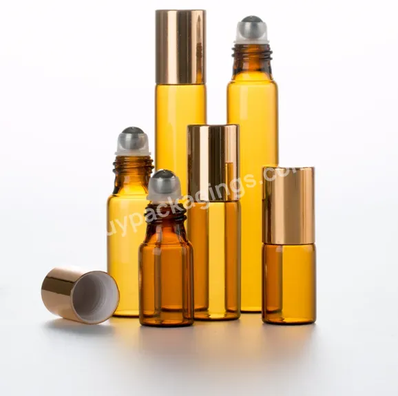 3ml 5ml 10ml Amber/brown Essential Oil Glass Roll On Bottle Perfume Roller Bottle