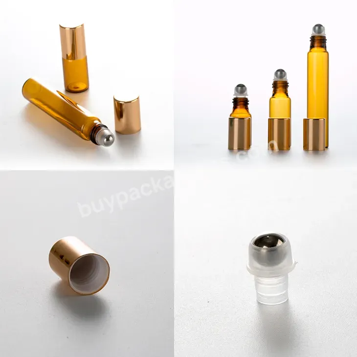 3ml 5ml 10ml Amber/brown Essential Oil Glass Roll On Bottle Perfume Roller Bottle