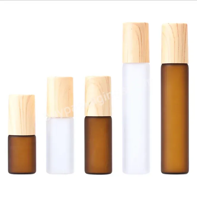 3ml 5ml 10ml Frosted Amber Clear Matte Empty Glass Roll On Bottle Essential Oil Bottle