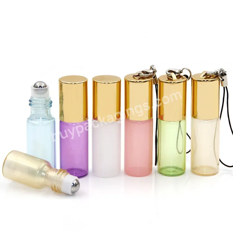 3ml 5ml 10ml Pearl White/blue/pink/green/purple Glass Roller Bottles Essential Oil Roll On Bottles