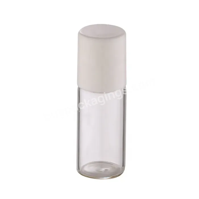 3ml 5ml 7ml 8ml 10ml 12ml Glass Roller Ball Bottle For Essential Oils With White Plastic Cap