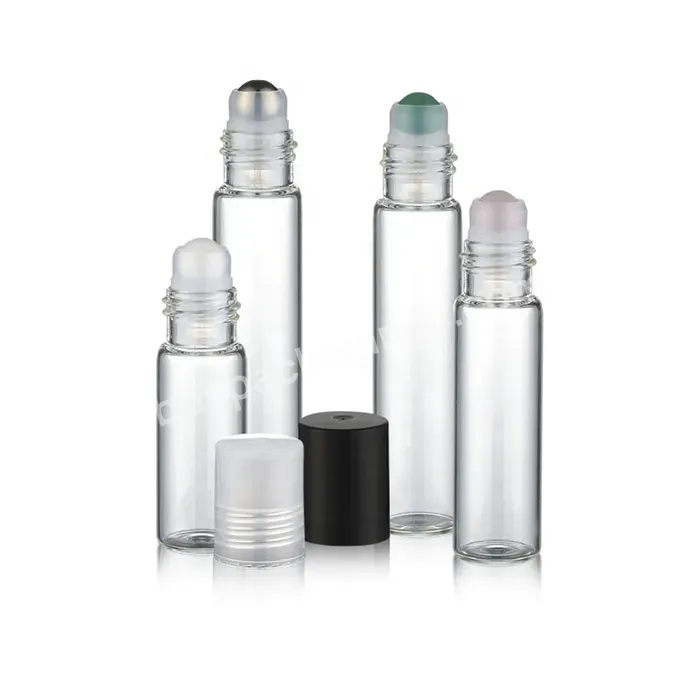 3ml 5ml 7ml 8ml 10ml 12ml Glass Roller Ball Bottle For Essential Oils With White Plastic Cap