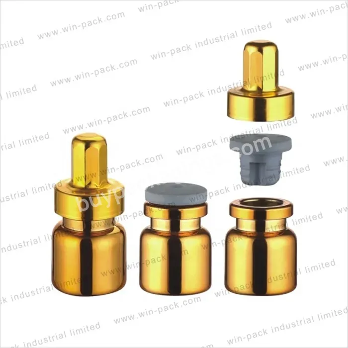 3ml 5ml Gold Lock Glass Oil Bottle Penicillin Bottle Powder Liquid Bottle Serum Cosmetic Packaging