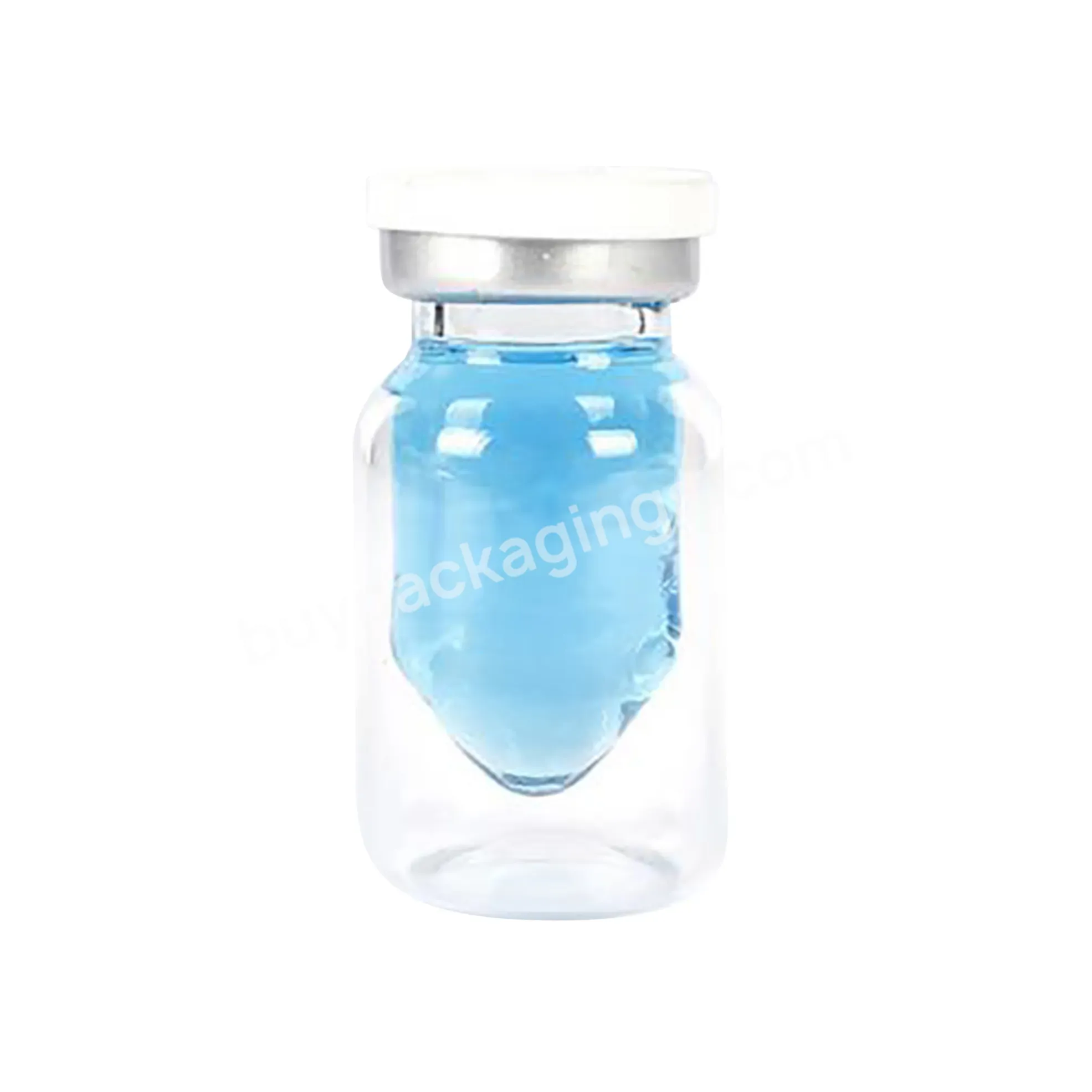 3ml 5ml Wholesale Double Inner Tank Bottle Transparent Essence Freeze-dried Powder Glass Ampule Bottle With Aluminum Plastic Cap