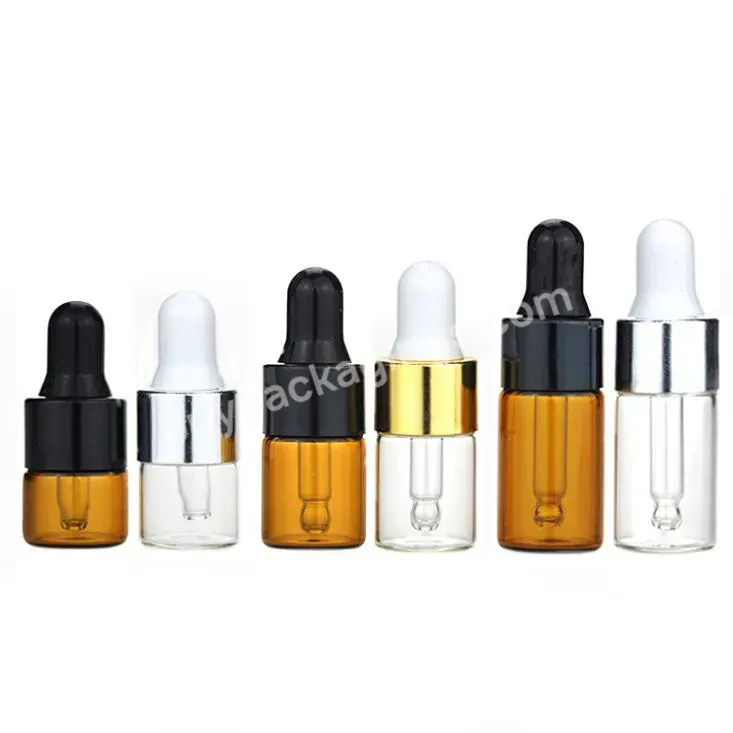 3ml Amber Roll On Bottles Glass Vials Metal Ball Gold Caps