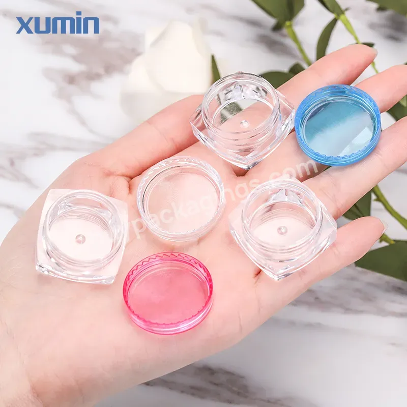 3ml Luxury Plastic Jars Cosmetic Customize Small Capacity And Multi-color Luxury 3g Cream Jars With Lid