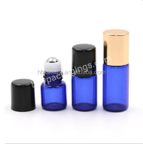 3ml Small Cobalt Blue Glass Roll On Bottles