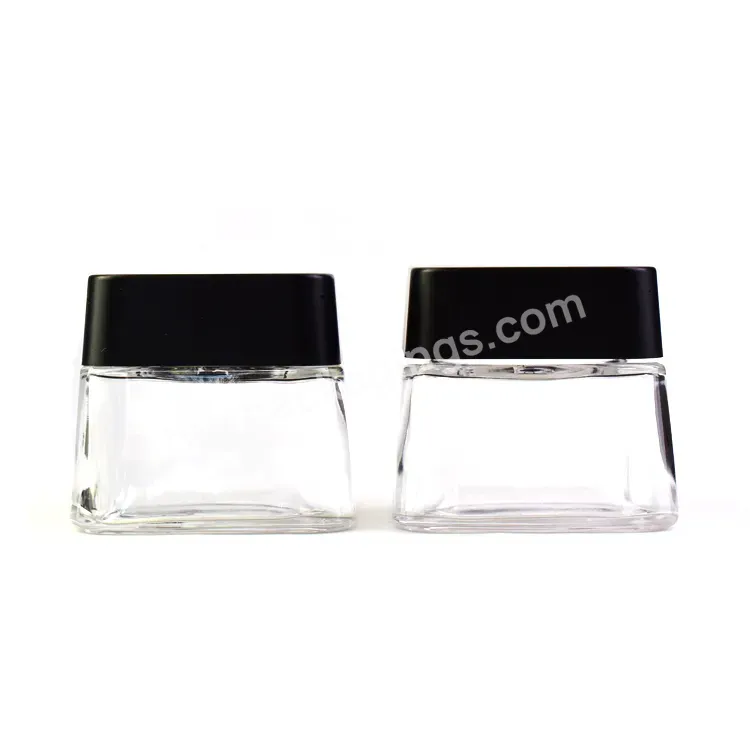 3oz 4oz Straight Sided Jars Shaped Trapezoid Jars White Lids Glass Manufacturer China Bottle Glass Jar Glass Packaging,Bottles