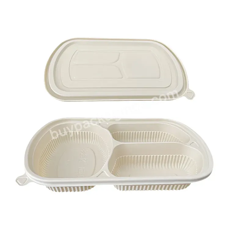 4 5 6 Compartment Eco-friendly Biodegradable Disposable Cornstarch Takeaway Bento Lunch Box Food Container