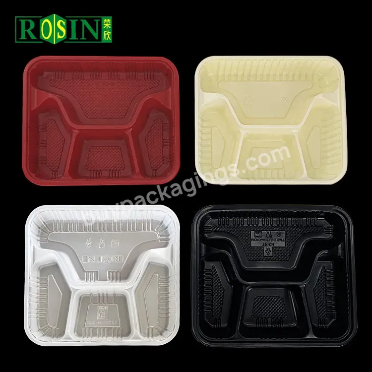 4 Compartment Plastic Food Box Microwave Plastic Food Box Meal Prep Take Out Container Food Box Plastic