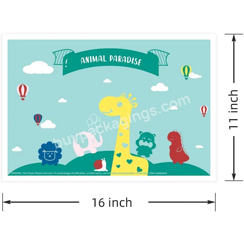 4 Extra Adhesive Sticky Table Mat Bpa-free Disposable Anti-skidding Plastic Placemat For Baby Toddler