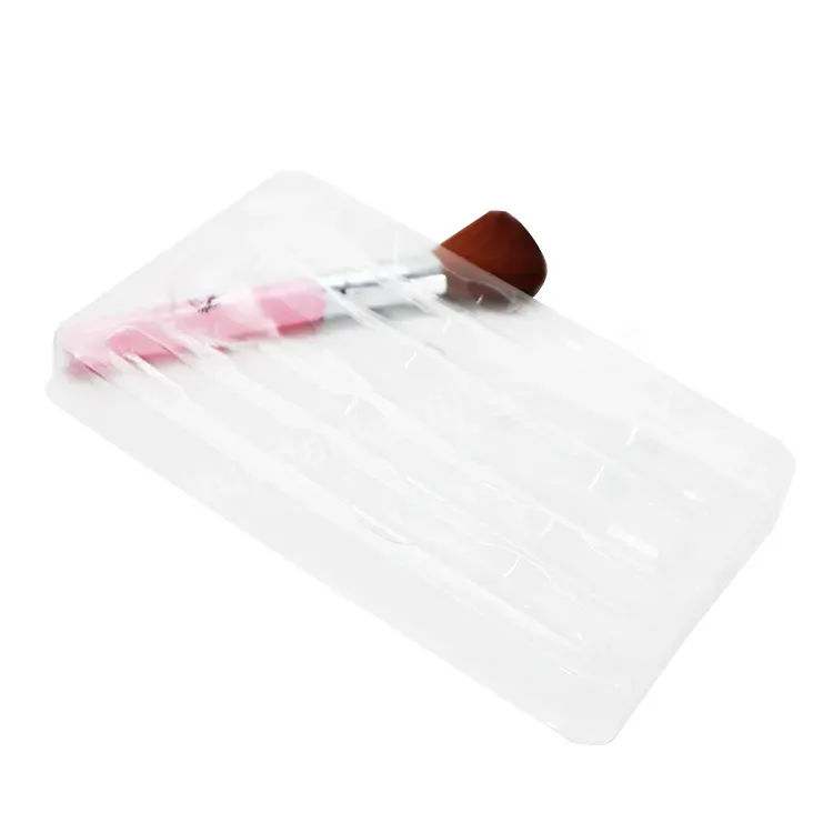 4 Pieces Ps Makeup Boxes Packing Tray Plastic Cosmetic Blister Brush Set Cosmetic Custom Plastic Insert Tray