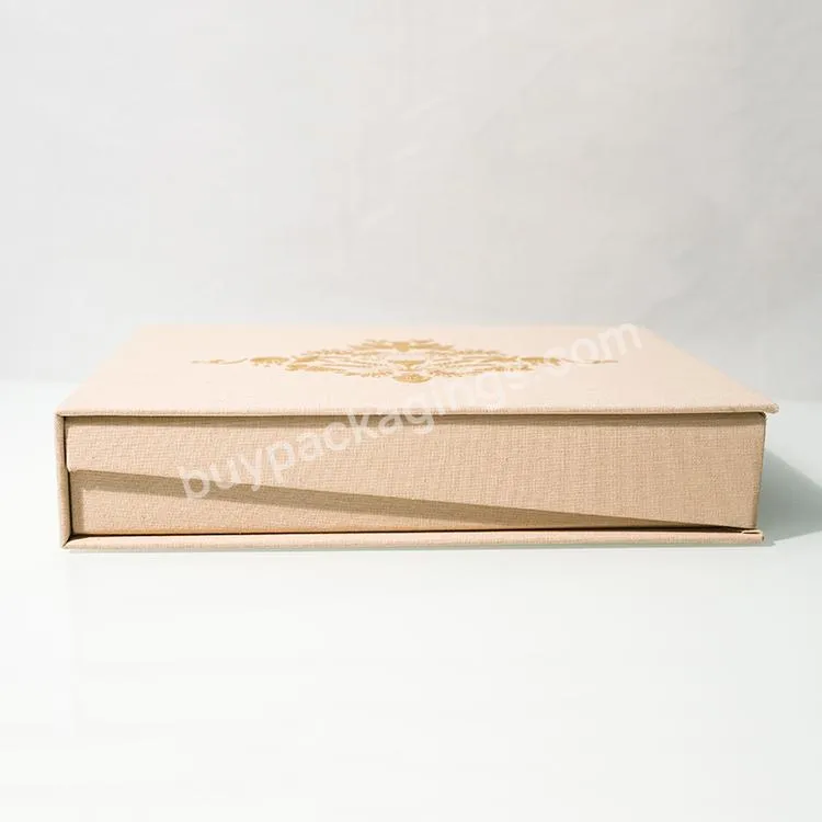 4 Rings Mechanism Custom Photo Album Binder Box 4x6 Fabric Picture Gift Boxes Memory Clamshell Wedding Album Box