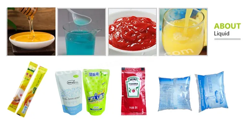 4 Side Sealing Shampoo Ketchup Honey Liquid Sachet Packing Machine