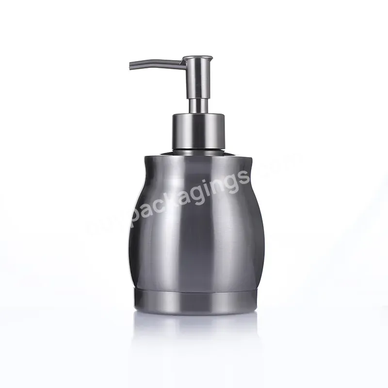 400ml 13oz 304 Stainless Steel Detergent Lotion Hand Cleanser Metal Bottle Packaging For Hotel