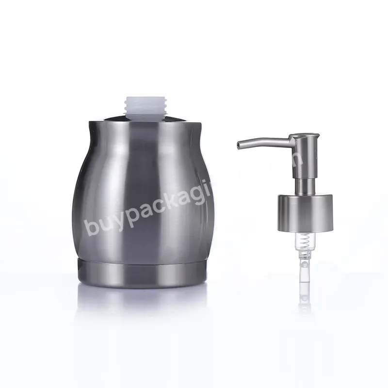 400ml 13oz 304 Stainless Steel Detergent Lotion Hand Cleanser Metal Bottle Packaging For Hotel